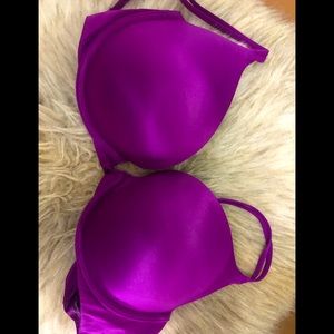 Plush purple bra